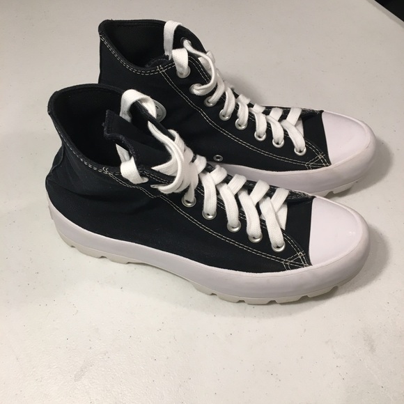 Converse Chuck Taylor All Star Lugged High Top Black Sneakers Size 7 - Picture 3 of 12